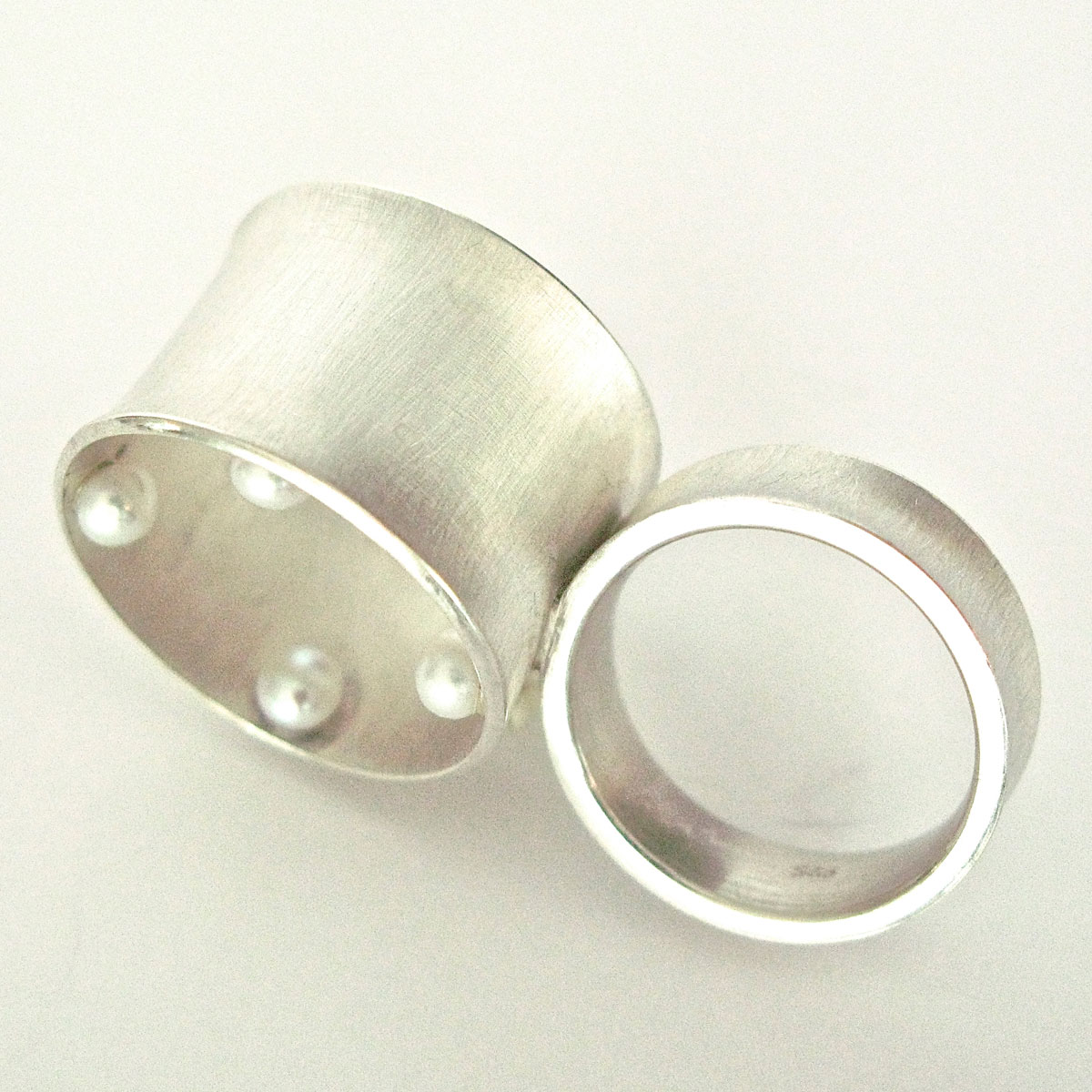 Silber Ring mit Perlen